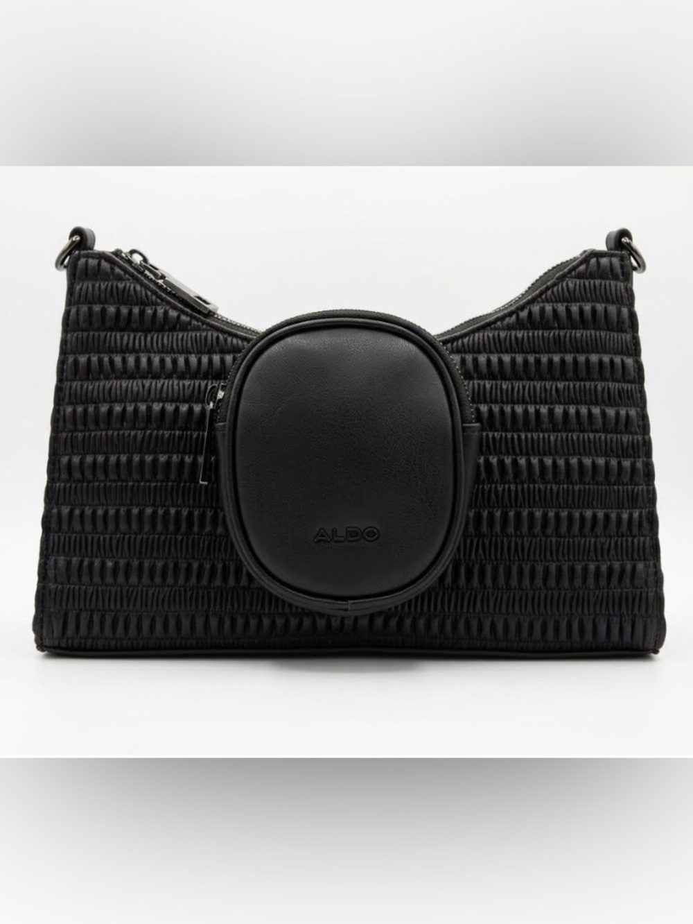 ALDO Black Mini Round Crossbody Pouch